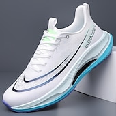 preiswerte Sneaker für Herren-weiß-blaue sportliche Lauf-Sneaker für Herren mit leichtem Design und gepolsterter Sohle – atmungsaktive Sportschuhe für einen aktiven Lebensstil und Fitness