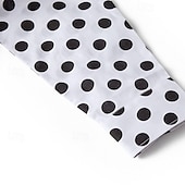 economico camicia da uomo con bottoni-Per uomo Camicia Camicia Estiva Camicia casual Camicia da Spiaggia Camicia con Bottoni Nero Bianco Rosa Rosso Manica Lunga A Pois Bavero Vacanza Ferie Bottonato Abbigliamento Poliestere Moda Casual