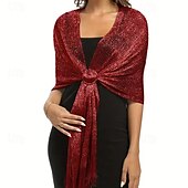 cheap Wedding Guest Wraps-Sparkling Metallic Shawls and Wraps with Buckle,for Evening Dresses Party Wedding Bride Bridesmaid