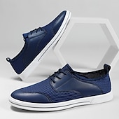 cheap Men&#039;s Sneakers-Men&#039;s Lightweight Breathable Mesh Lace-Up Sneakers – Casual Walking Shoes with Airy Design for Summer, Travel &amp; Everyday Comfort