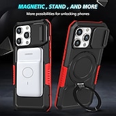 levne Pouzdra pro iPhone-telefon Carcasă Pro iPhone 16 Pro Max Plus iPhone 15 Pro Max Plus iPhone 14 13 12 11 Pro Max Plus Zadní kryt se stojánkem Magnetické Podpora bezdrátového nabíjení Retro PC