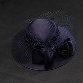 abordables Chapeaux de fête-Chapeaux Polyester Chapeau Fedora Mariage Elégant Rétro Vintage Avec Noeud Casque Couvre-chef