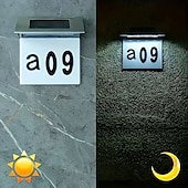 abordables Aplique de pared para exterior-Luz solar de acero inoxidable para señal de dirección – luz de pared exterior led para el hogar, el jardín, la calle y el patio | luz solar de noche impermeable 1 pieza