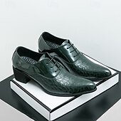 billige Oxford-sko-Herre Oxfords PU Lær Pustende Bekvem Sklisikker Spenne Svart Blå Gull Høst Vinter