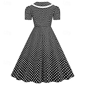 levne Šaty-Retro 50. léta Rockabilly Šaty Houpací šaty Maškarní kostým Dámské Karneval Plesová maškaráda Denní nošení loučení se svobodou nevěsty Dospělé Šaty Šaty pro návrat domů