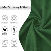 cheap St. Patrick&#039;s Day T shirts-Men&#039;s St. Patrick Text Funny Lucky Clover T Shirt Henley Shirt Short Sleeve Designer Retro Vintage Street Casual Daily Summer Spring Deep Green Black Green Henley Henley T-Shirt