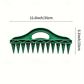 abordables herramientas de mano de jardín-Perforadora manual ergonómica de plástico para jardinería: herramienta espaciadora de semillas para perforación rápida del suelo para la siembra de plantas vegetales, esencial para la siembra de