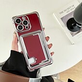 abordables Carcasas iPhone-teléfono Funda Para iPhone 16 Pro Max Plus iPhone 15 Pro Max Plus iPhone 14 13 12 Pro Max Plus Funda Trasera Ranura para tarjetas Antigolpes Retro TPU