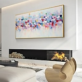 economico Quadri paesaggistici-grande dipinto a olio astratto rosa dipinto a mano dipinto colorato fatto a mano arte moderna per ufficio dipinto floreale dipinto astratto colorato per la decorazione della parete del soggiorno