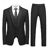 economico Vestiti-Anni Ruggenti Anni 1920 Abito a Tre Pezzi Pantaloni del Vestito Gentiluomo Gangster Testimoni dello Sposo Per uomo Giorno dei Re Carnevale Mascherata Matrimonio Feste Mascherata Adulti Cappotto Gilet