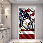 olcso július 4-e-Július 4-i Függetlenség Napja Ajtó Díszek Ajtó Takarák Amerikai Sas Ajtó Törölköző Ajtófüggöny Dekoráció Háttérbeltéri/kültéri Ajtó Banner Elülső Ajtó Farmház