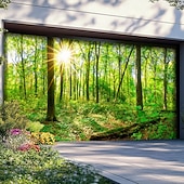 ieftine Bannere pentru garaj și ușă-Peisaj Decorațiuni Ușă Pădure Aripi Covor Ușă Garaj Banner Exterior Fundal Mare pentru Sărbătoare Ușă de Garaj Acasă Decorațiuni de Perete