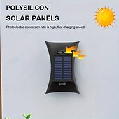 economico Applique per esterni-lampada da parete solare - durevole &amp;illuminazione verso il basso, impermeabile ip65, recinzione esterna, giardino, portico, illuminazione garage 1/2 pz