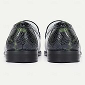 preiswerte Loafer aus hochwertigem Leder-Luxuriöse Herren-Loafer aus echtem Leder – Slipper mit Schlangenmuster für formelle Anlässe und Business-Kleidung