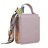 cheap Samsung Cases-Phone Case For Samsung Galaxy Z Flip 6 Z Flip 5 Z Flip 4 Z Flip 3 Back Cover Mirror Shockproof Retro PU Leather