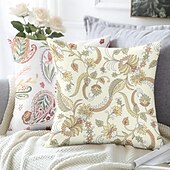 billige blomster- og plantestil-Blomster dekorative toss puter dekke 1PC myk firkantet sofa putevar putevar soverom stue sofa stol