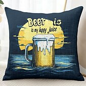 billige &quot;Quotes&amp;Saying Style&quot;-Øl Entusiast Dekorative Kasteputer Deksel 1PC Myk Kvadratisk Sofa Pute Sak Puteputer Soverom Stue Sofa Stol
