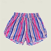 baratos shorts de natação masculinos-Homens Bermuda de Surf Shorts de Natação Calção Justo de Natação Calção Com Cordão Cintura elástica Listrado Conforto Secagem Rápida Curto Diário Feriado Piscina Moda Casual Amarelo Rosa