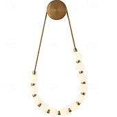 economico Luci da parete-collana a forma di U con finitura oro 10 perline acriliche lampada da parete applique illuminazione 110-240v 10w