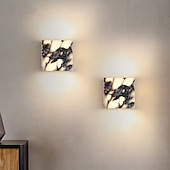 voordelige Wandverlichting voor binnen-wabi-sabi waterdichte natuurlijke bulgari paarse marmeren wandlamp voor slaapkamer hal entree