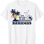 cheap Vacation Tropical T Shirts-Men&#039;s Gulf of Mexico T Shirt Short Sleeve T shirt 3D Print Crew Neck Shirt Tropical Hawaiian Vacation Street Daily White Summer Spring Clothing Apparel S M L XL XXL XXXL