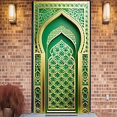 billige Ferievev-Ramadan Mubarak Dørdekorasjoner Dørdeksler Dør Teppe Dørgardin Dekorasjon Bakgrunn Innendørs/Utendørs Dørbanner Frontdør Gårdsbruk