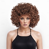 economico Parrucche trendy sintetiche-Parrucche sintetiche Yaki liscia Con frangia A macchina Parrucca Corto Oro chiaro Violetto Marrone chiaro Marrone scuro A1 Capelli sintetici Per uomo Biondo