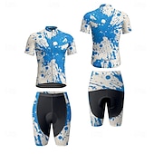 levne Pánské oděvní soupravy-Pánské Cyklodres a kraťasy Krátký rukáv Horská cyklistika Silniční cyklistika Žlutá Modrá Zelená Graffiti Jezdit na kole Spandex Sportovní Graffiti Oblečení