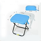abordables Mobilier de camping-1pc tabouret pliable tabouret pliable avec sac de rangement - siège de camping portable et organisateur