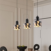 baratos Luzes da ilha-Dekum luminária pendente de mármore design de ilha luz pendente e27 cordão luz pendente ajustável para restaurante de cabeceira 85-265v