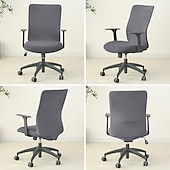 cheap Office Chair Cover-Stretch Velvet Office Chair Cover - Soft, Removable, Washable &amp; Zippered