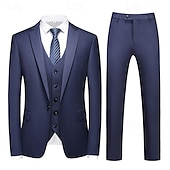 economico Vestiti-Anni Ruggenti Anni 1920 Abito a Tre Pezzi Pantaloni del Vestito Gentiluomo Gangster Testimoni dello Sposo Per uomo Giorno dei Re Carnevale Mascherata Matrimonio Feste Mascherata Adulti Cappotto Gilet