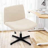 cheap Futon Sofa Cover-Armless Chair Cover, Cat Scratch Proof Soft Office Desk Chair Slipcovers Washable Work Chair Cover for Office Computer Gaming Chair