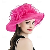 cheap Fascinators &amp; Hats-1950s Retro Vintage Derby Hat Church Hat Kentucky Derby Hat Gentlewoman Noblewoman Women's Valentine's Day Derby Ascot Horse Racing Festival Adults' Hat Spring &amp; Summer