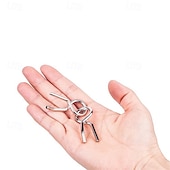 cheap Party Supplies-Metal Puzzle Game Set Educational Toy Game Unlock Iron Chain Toy Unlock Link Game Magic Toy Party Nine-Ring Puzzle Intelligence Buckle Lock Kongming Lock halloween christmas gift