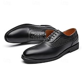 voordelige Formeel-Voor heren Oxfords PU Leder Ademend Comfortabel Anti-slip Gesp Zwart Bruin Herfst Winter