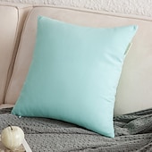 billige Trender innen puter-Dekorative Kasteputer Deksel Ensfarget 1PC Bomull Myk Kvadratisk Sofa Pute Sak Puteputer Soverom Stue Sofa Stol