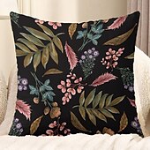billige blomster- og plantestil-Blomst insekt dekorative kasteputer dekning 1PC myk firkantet sofa putevar puteinnlegg soverom stue sofa stol