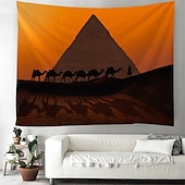 preiswerte Landschaftsteppich-Landschaft Ägypten Pyramide Hängender Wandteppich große Wandteppich Wanddekoration Fotografie Hintergrund Decke Vorhang Wohnraum Schlafzimmer Dekoration Wüstenschafe