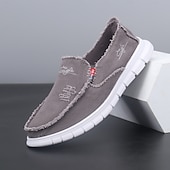 economico Slip-ons e mocassini da uomo-Per uomo Mocassini &amp; Slip-On Mocassini comodi Tela Confortevole Antiscivolo Mocassino Rosso Marrone Verde