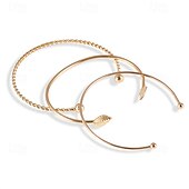 billige Armbånd-Dame Mansjettarmbånd Fancy Dyrebar Punk Stilfull Legering Armbånd Smykker Gull Til Fest