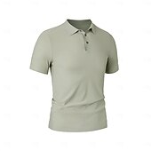 halpa Miesten Elite Polo-Miesten Polo Työ Katu Sänkyjen avaus Lyhythihainen Loma Muoti Yhtenäinen väri Napit Kesä Kevät Tumman harmaa Huurteinen vihreä Musta Tumman vihreä Vaalean harmaa Ruskea Polo