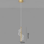 economico Luci a sospensione-lampada a sospensione a tubo lungo in stile industriale nordico, nastro di ferro, piccola lampada a sospensione 30 cm 110-240 V