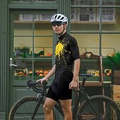 levne Pánské oděvní soupravy-Pánské Cyklodres a kraťasy Krátký rukáv Horská cyklistika Silniční cyklistika Žlutá Modrá Zelená Graffiti Jezdit na kole Spandex Sportovní Graffiti Oblečení
