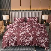 economico Set copripiumino-Set di copripiumini arte sud-ovest modello rosso nero Set di copripiumini Soffice Set di biancheria di lusso in poliestere 3 pezzi Idee regalo per la casa