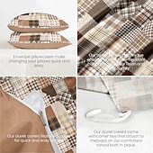 cheap 100% Cotton-Geometric Duvet Cover Full Size Bedding Set Bed Sets Quilt Cover Soft Lightweight Comforter Cover with 2 Pillowcases for Summer Spring