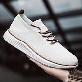 preiswerte Sneaker für Herren-marineblaue Strick-Sneaker für Herren mit Schnürung und gepolsterter Sohle für bequemes Tragen im Alltag