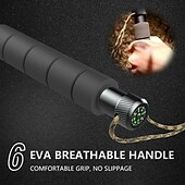 abordables Accesorios para acampar-1 juego de bastones de senderismo multifuncionales: bastón de trekking plegable con cuchillo oculto &amp;Brújula - Bastón de autodefensa para acampar &amp; senderismo