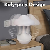 baratos Candeeiros de mesa-cogumelo luz noturna quarto lâmpada de mesa de cabeceira rgb atmosfera copo lâmpada usb recarregável lâmpada noturna para quarto dormitório sala de estar decoração para casa aniversário presente de