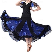 voordelige Ballroom danskleding-elegante ballroom dans latijns feest lange rok wedstrijd jurk